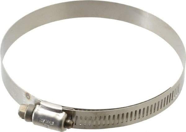 IDEAL TRIDON - SAE Size 60, 3-9/16 to 4-1/4" Diam, Stainless Steel Shielded Worm Drive Clamp - Material Grade 201, Series 613 - Eagle Tool & Supply