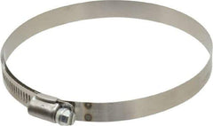 IDEAL TRIDON - SAE Size 72, 4-1/16 to 5" Diam, Stainless Steel Shielded Worm Drive Clamp - Material Grade 201, Series 613 - Eagle Tool & Supply