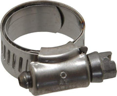 IDEAL TRIDON - SAE Size 8, 5/8 to 1" Diam, Stainless Steel Shielded Worm Drive Clamp - Material Grade 301, Series 615 - Eagle Tool & Supply