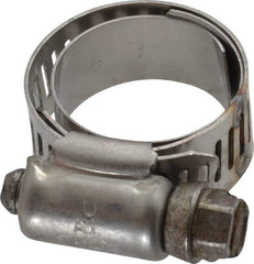 IDEAL TRIDON - SAE Size 10, 11/16 to 1-1/16" Diam, Stainless Steel Shielded Worm Drive Clamp - Material Grade 301, Series 615 - Eagle Tool & Supply