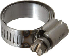 IDEAL TRIDON - SAE Size 12, 11/16 to 1-1/4" Diam, Stainless Steel Shielded Worm Drive Clamp - Material Grade 301, Series 615 - Eagle Tool & Supply