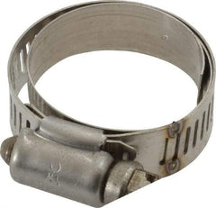 IDEAL TRIDON - SAE Size 16, 3/4 to 1-1/2" Diam, Stainless Steel Shielded Worm Drive Clamp - Material Grade 301, Series 615 - Eagle Tool & Supply