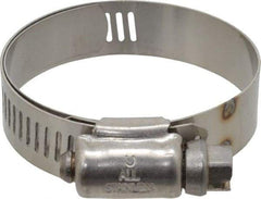 IDEAL TRIDON - SAE Size 24, 1-1/16 to 2" Diam, Stainless Steel Shielded Worm Drive Clamp - Material Grade 301, Series 615 - Eagle Tool & Supply