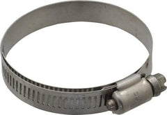 IDEAL TRIDON - SAE Size 36, 1-13/16 to 2-3/4" Diam, Stainless Steel Shielded Worm Drive Clamp - Material Grade 301, Series 615 - Eagle Tool & Supply