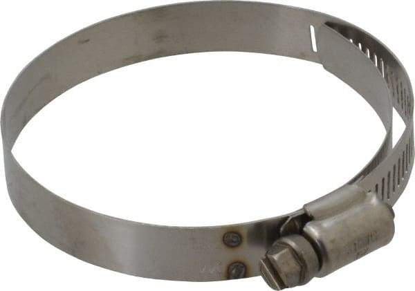 IDEAL TRIDON - SAE Size 44, 2-5/16 to 3-1/4" Diam, Stainless Steel Shielded Worm Drive Clamp - Material Grade 301, Series 615 - Eagle Tool & Supply