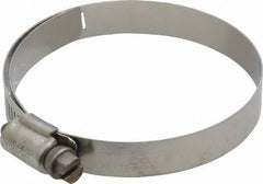 IDEAL TRIDON - SAE Size 48, 2-9/16 to 3-1/2" Diam, Stainless Steel Shielded Worm Drive Clamp - Material Grade 301, Series 615 - Eagle Tool & Supply