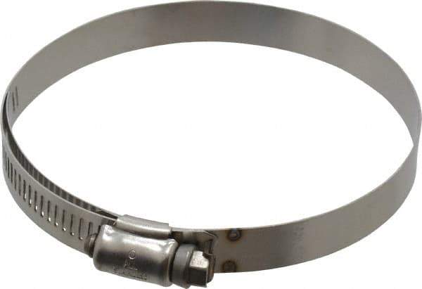 IDEAL TRIDON - SAE Size 56, 3-1/16 to 4" Diam, Stainless Steel Shielded Worm Drive Clamp - Material Grade 301, Series 615 - Eagle Tool & Supply