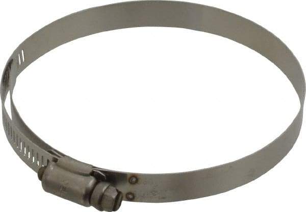 IDEAL TRIDON - SAE Size 60, 3-9/16 to 4-1/4" Diam, Stainless Steel Shielded Worm Drive Clamp - Material Grade 301, Series 615 - Eagle Tool & Supply