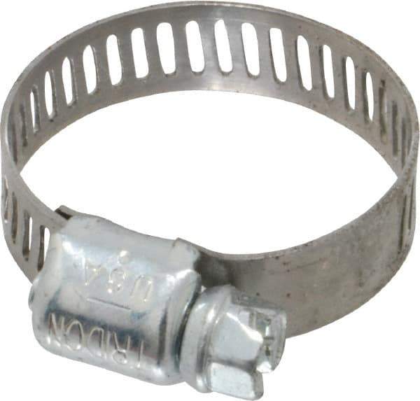 IDEAL TRIDON - SAE Size 8, 7/16 to 1" Diam, Carbon Steel Miniature Worm Drive Clamp - 5/16" Wide, Series 300 - Eagle Tool & Supply