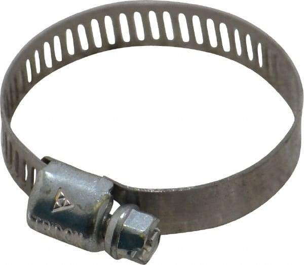 IDEAL TRIDON - SAE Size 16, 11/16 to 1-1/2" Diam, Carbon Steel Miniature Worm Drive Clamp - 5/16" Wide, Series 300 - Eagle Tool & Supply