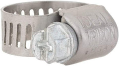 IDEAL TRIDON - SAE Size 4, 5/16 to 5/8" Diam, Stainless Steel Miniature Worm Drive Clamp - 5/16" Wide, Material Grade 301, Series 325 - Eagle Tool & Supply