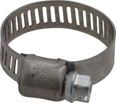 IDEAL TRIDON - SAE Size 8, 7/16 to 1" Diam, Stainless Steel Miniature Worm Drive Clamp - 5/16" Wide, Material Grade 301, Series 325 - Eagle Tool & Supply