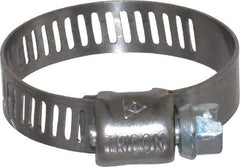 IDEAL TRIDON - SAE Size 12, 9/16 to 1-1/4" Diam, Stainless Steel Miniature Worm Drive Clamp - 5/16" Wide, Material Grade 301, Series 325 - Eagle Tool & Supply