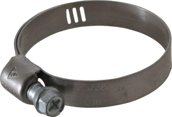 IDEAL TRIDON - SAE Size 16, 11/16 to 1-1/2" Diam, Stainless Steel Miniature Worm Drive Clamp - 5/16" Wide, Material Grade 301, Series 325 - Eagle Tool & Supply