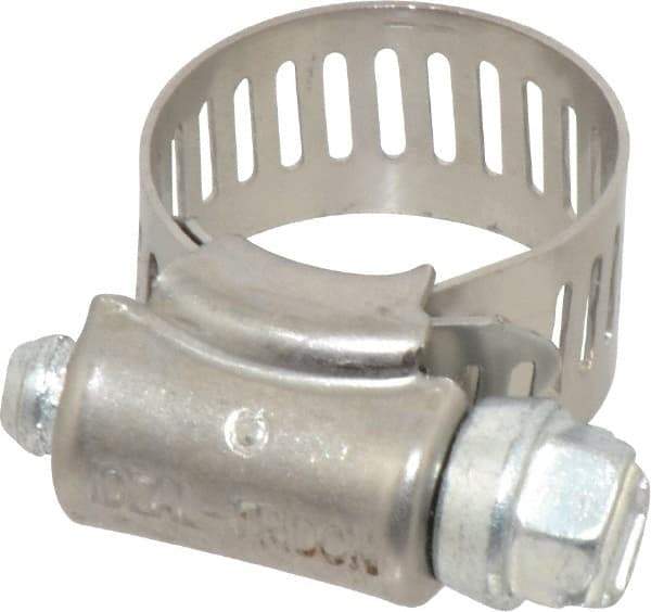 IDEAL TRIDON - SAE Size 6, 3/8 to 7/8" Diam, Carbon Steel Worm Drive Clamp - 1/2" Wide, Series 600 - Eagle Tool & Supply