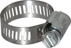 IDEAL TRIDON - SAE Size 12, 9/16 to 1-1/4" Diam, Carbon Steel Worm Drive Clamp - 1/2" Wide, Series 600 - Eagle Tool & Supply