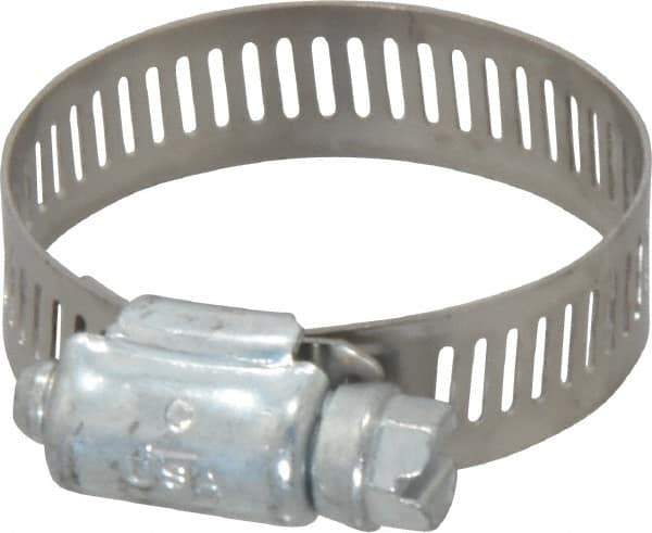 IDEAL TRIDON - SAE Size 20, 3/4 to 1-3/4" Diam, Carbon Steel Worm Drive Clamp - 1/2" Wide, Series 600 - Eagle Tool & Supply