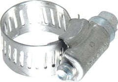 IDEAL TRIDON - SAE Size 6, 3/8 to 7/8" Diam, Stainless Steel Worm Drive Clamp - 1/2" Wide, Material Grade 201, Series 611 - Eagle Tool & Supply