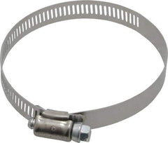 IDEAL TRIDON - SAE Size 48, 2-9/16 to 3-1/2" Diam, Stainless Steel Worm Drive Clamp - 1/2" Wide, Material Grade 201, Series 611 - Eagle Tool & Supply