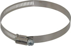 IDEAL TRIDON - SAE Size 64, 2-1/2 to 4-1/2" Diam, Stainless Steel Worm Drive Clamp - 1/2" Wide, Material Grade 201, Series 611 - Eagle Tool & Supply