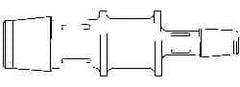 Made in USA - Polypropylene Single Barbed Tube Reducer - White - Eagle Tool & Supply