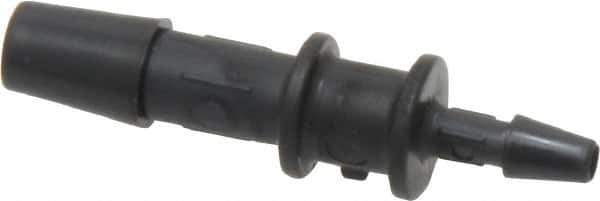 Made in USA - 1/4 x 1/8" Barb, Nylon Single Barbed Tube Reducer - Black - Eagle Tool & Supply