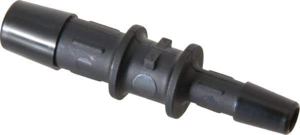 Made in USA - 3/8 x 1/4" Barb, Nylon Single Barbed Tube Reducer - Black - Eagle Tool & Supply