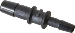 Made in USA - 3/8 x 1/4" Barb, Nylon Single Barbed Tube Reducer - Black - Eagle Tool & Supply