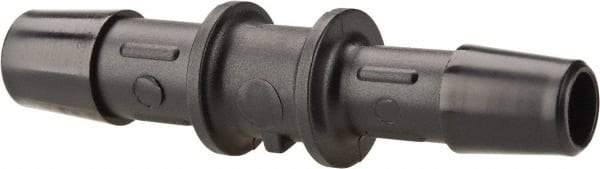 Made in USA - 3/8 x 5/16" Barb, Nylon Single Barbed Tube Reducer - Black - Eagle Tool & Supply