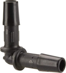 Made in USA - 1/4" Barb, Nylon Single Barbed Tube Elbow - Black - Eagle Tool & Supply