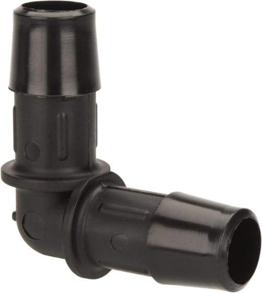 Made in USA - 1/2" Barb, Nylon Single Barbed Tube Elbow - Black - Eagle Tool & Supply