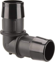 Made in USA - 1" Barb, Nylon Single Barbed Tube Elbow - Black - Eagle Tool & Supply