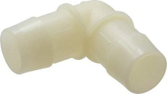 Made in USA - 1" Barb, Nylon Single Barbed Tube Elbow - Natural - Eagle Tool & Supply