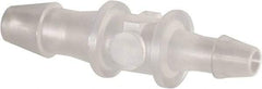 Made in USA - 1/8 x 3/32" Barb, Polypropylene Single Barbed Tube Reducer - Natural - Eagle Tool & Supply