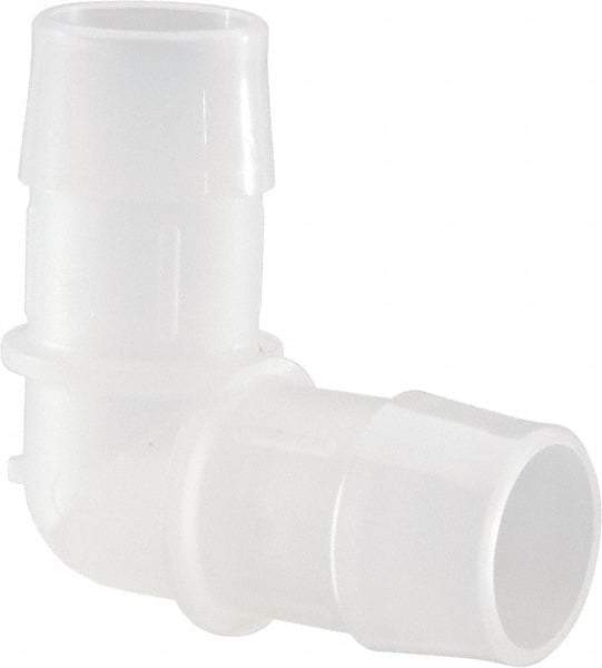 Made in USA - 1" Barb, Polypropylene Single Barbed Tube Elbow - Natural - Eagle Tool & Supply