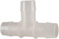 Made in USA - 1" Barb, Polypropylene Single Barbed Tube Tee - Natural - Eagle Tool & Supply