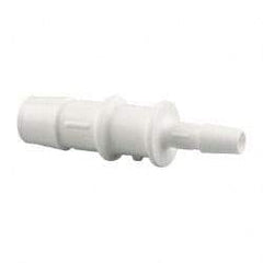 Made in USA - Polypropylene Single Barbed Tube Reducer - White - Eagle Tool & Supply
