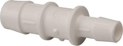 Made in USA - Polypropylene Single Barbed Tube Reducer - White - Eagle Tool & Supply