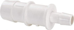 Made in USA - Polypropylene Single Barbed Tube Reducer - White - Eagle Tool & Supply