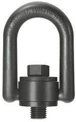 American Drill Bushing - 10,000 Lbs. Load Capacity, 5.1 Inch Wide x 7 Inch High, Heavy Duty Road Plate - 1 - 1/4-7 Thread Size, 1.4 Inch Radius, 1 Inch Bail Diameter, 2.81 Inch Flange Diameter, 2.95 Inch Max Bail Opening, 230 Ft./Lbs. Torque Load - Eagle Tool & Supply