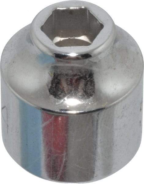 Proto - 1/4", 3/8" Drive, Standard Hand Socket - 6 Points, 13/16" OAL, Chrome Finish - Eagle Tool & Supply