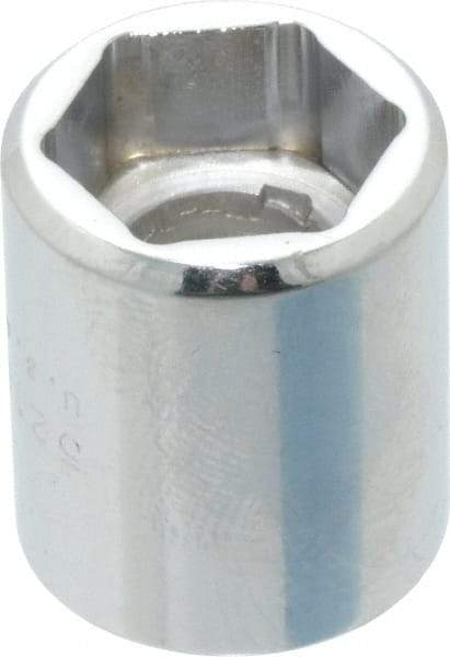 Proto - 1/2", 3/8" Drive, Standard Hand Socket - 6 Points, 7/8" OAL, Chrome Finish - Eagle Tool & Supply