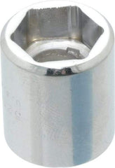 Proto - 1/2", 3/8" Drive, Standard Hand Socket - 6 Points, 7/8" OAL, Chrome Finish - Eagle Tool & Supply