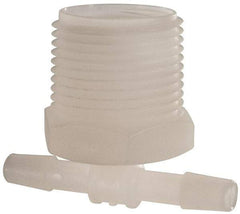Made in USA - 1/4" Barb, 1/4, Kynar Single Barbed Tube Branch Tee - Natural, Male - Eagle Tool & Supply