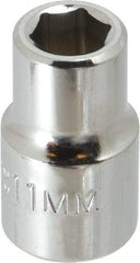 Proto - 1/2" Drive, Standard Hand Socket - 6 Points, 1-1/2" OAL, Chrome Finish - Eagle Tool & Supply