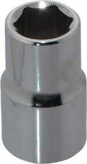 Proto - 1/2" Drive, Standard Hand Socket - 6 Points, 1-1/2" OAL, Chrome Finish - Eagle Tool & Supply