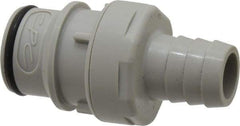 CPC Colder Products - 3/8" Nominal Flow, 1/2" ID, Male, Inline Hose Barb-Male Plug - 60 Max psi, 32 to 230°F, Polypropylene Coupling, EPDM O-Ring - Eagle Tool & Supply