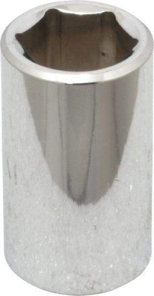 Proto - 1/2" Drive, Standard Hand Socket - 6 Points, 1-1/2" OAL, Chrome Finish - Eagle Tool & Supply