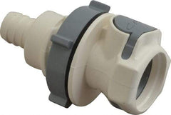CPC Colder Products - 3/8" Nominal Flow, 1/2" ID, Female, Panel Mount Hose Barb-Female Socket - 125 Max psi, -40 to 280°F, Polysulfone Coupling, EPDM O-Ring - Eagle Tool & Supply
