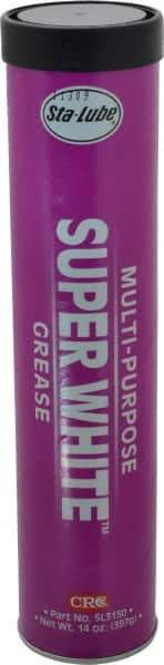 CRC - 14 oz Cartridge Lithium General Purpose Grease - White, 300°F Max Temp, NLGIG 1-1/2, - Eagle Tool & Supply